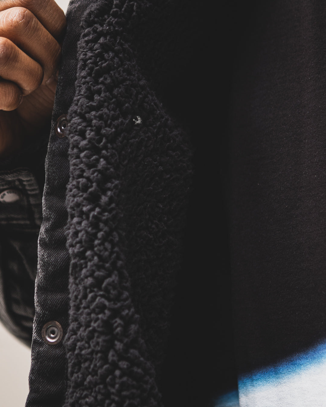 SHEARLING LINED DENIM WORK