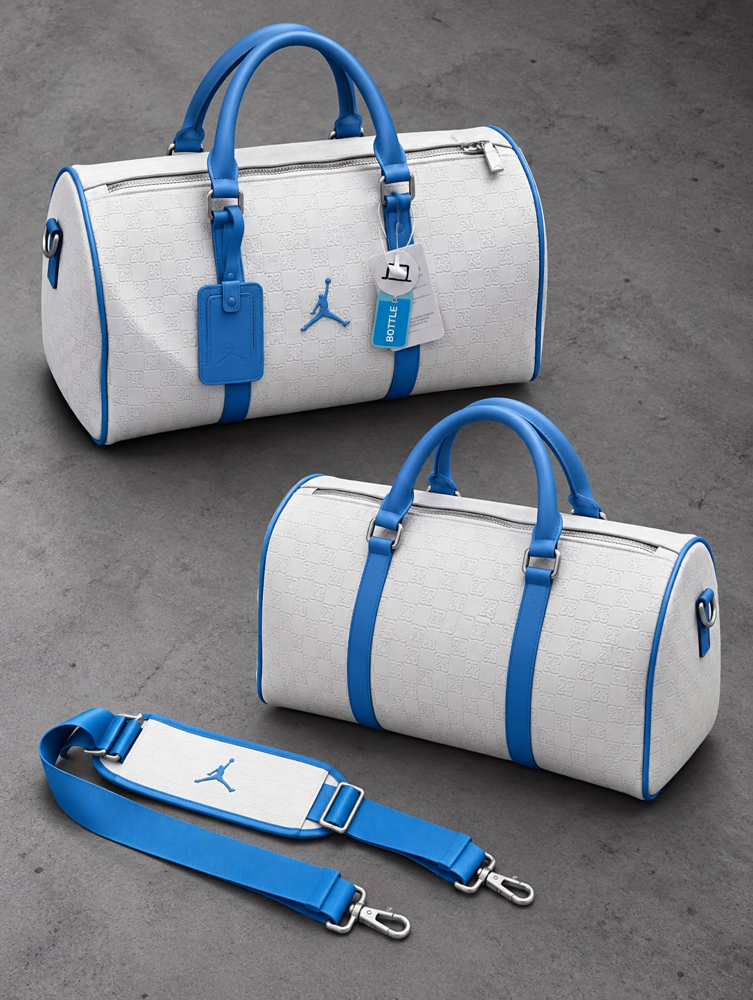 Bolso Viajero Jordan Blanco/Azul