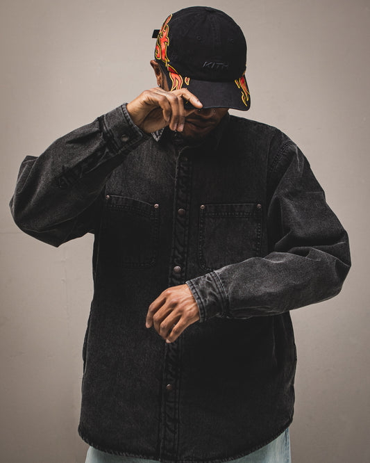 SHEARLING LINED DENIM WORK