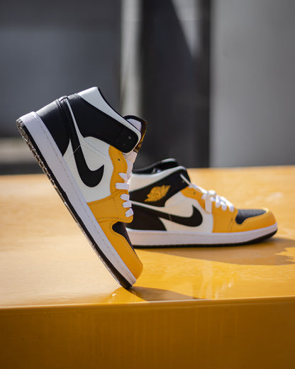 Air jordan retro 1 mid yellow ochre