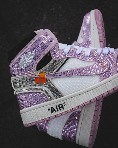Air Jordan retro 1 Off white swarovski