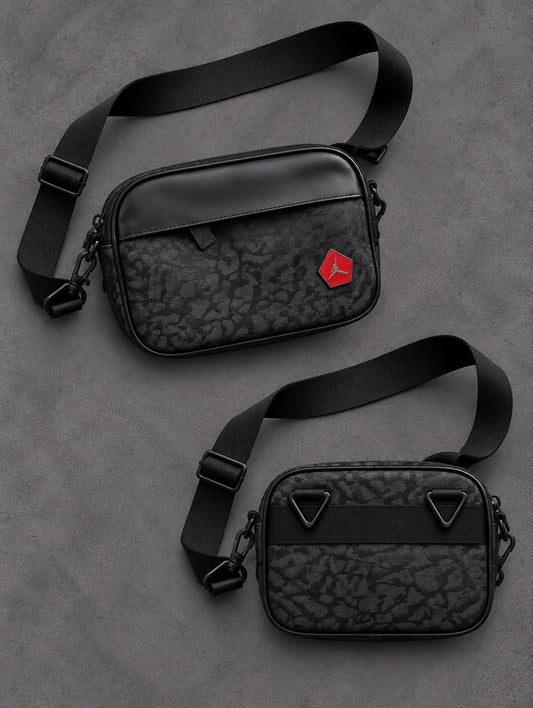 Mini bolso jordan Negro Cebra