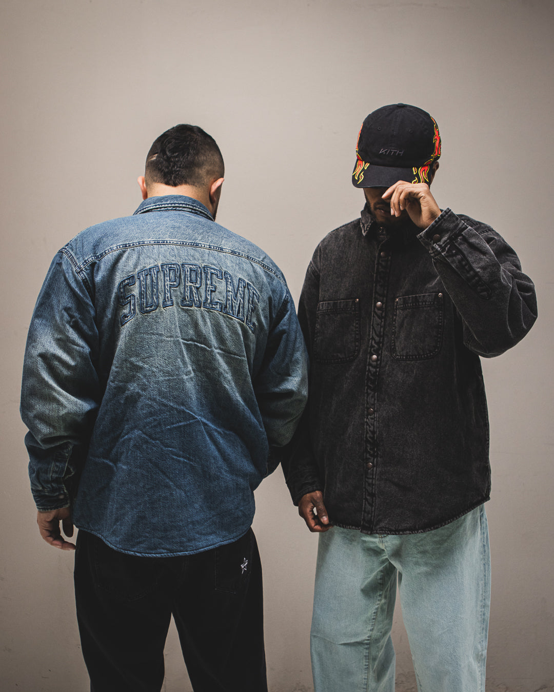 SHEARLING LINED DENIM WORK