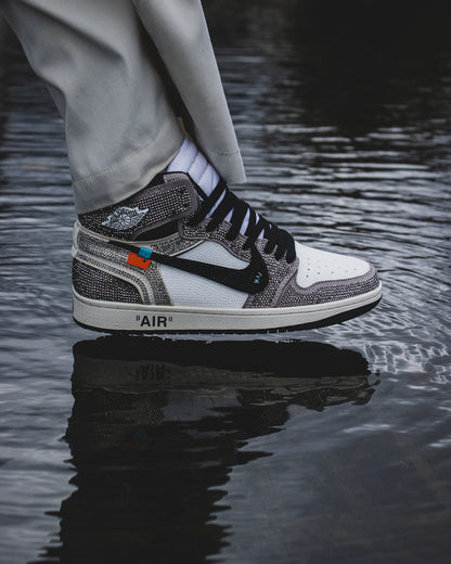 Air Jordan retro 1 Off white swarovski