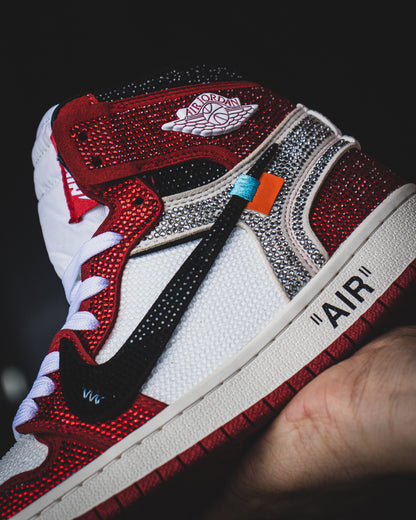Air Jordan retro 1 Off white swarovski