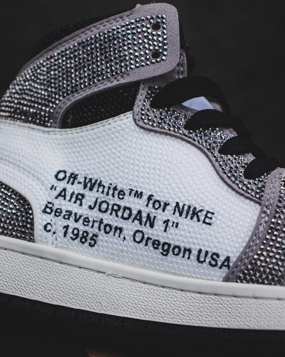 Air Jordan retro 1 Off white swarovski