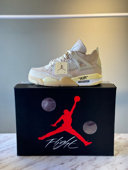 Air Jordan retro 4 off white sail