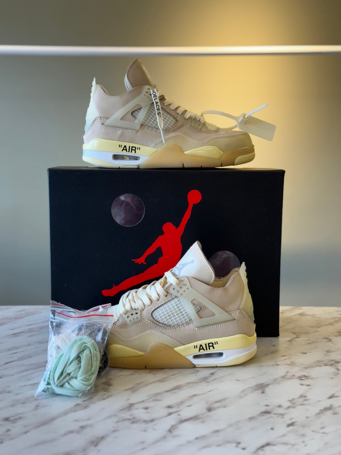 Air Jordan retro 4 off white sail