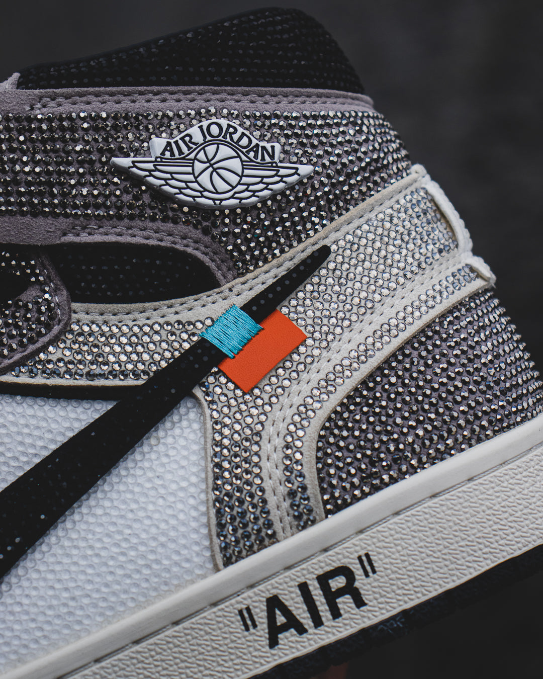 Air Jordan retro 1 Off white swarovski