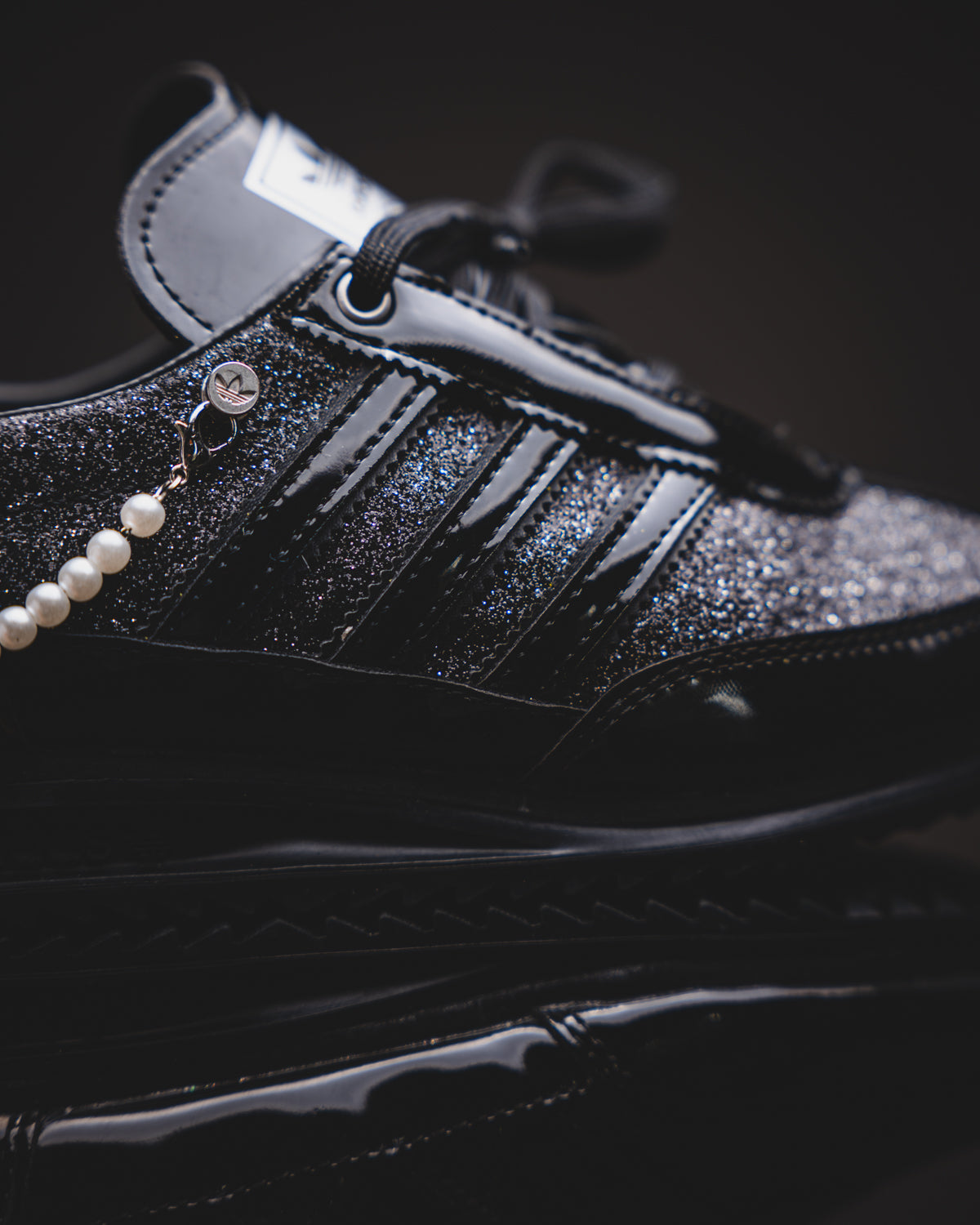 Adidas SL 72 Black Patent Pearls