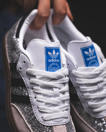 Adidas Samba Silver/Royal Blue