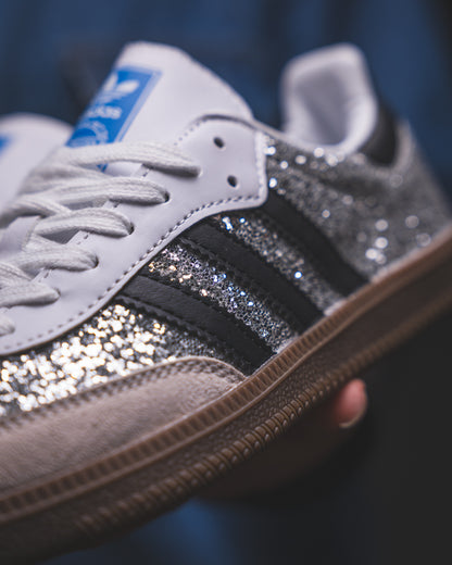 Adidas Samba Silver/Royal Blue