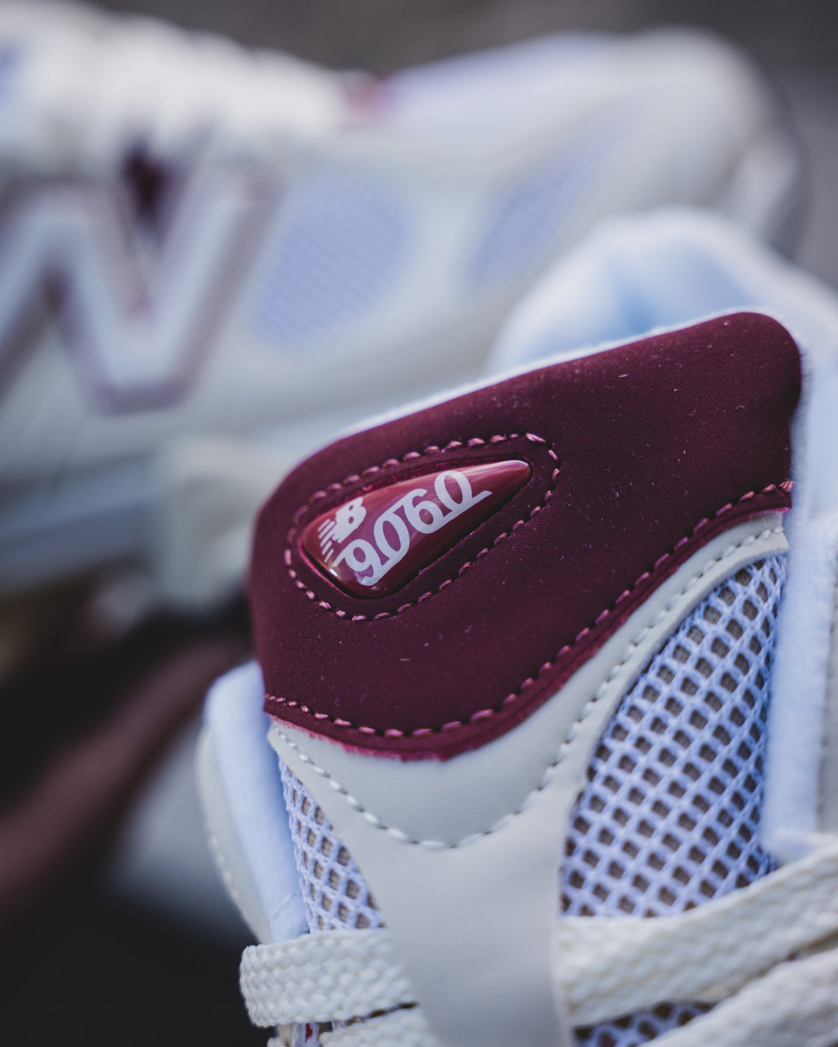 New Balance 9060 Linen Burgundy