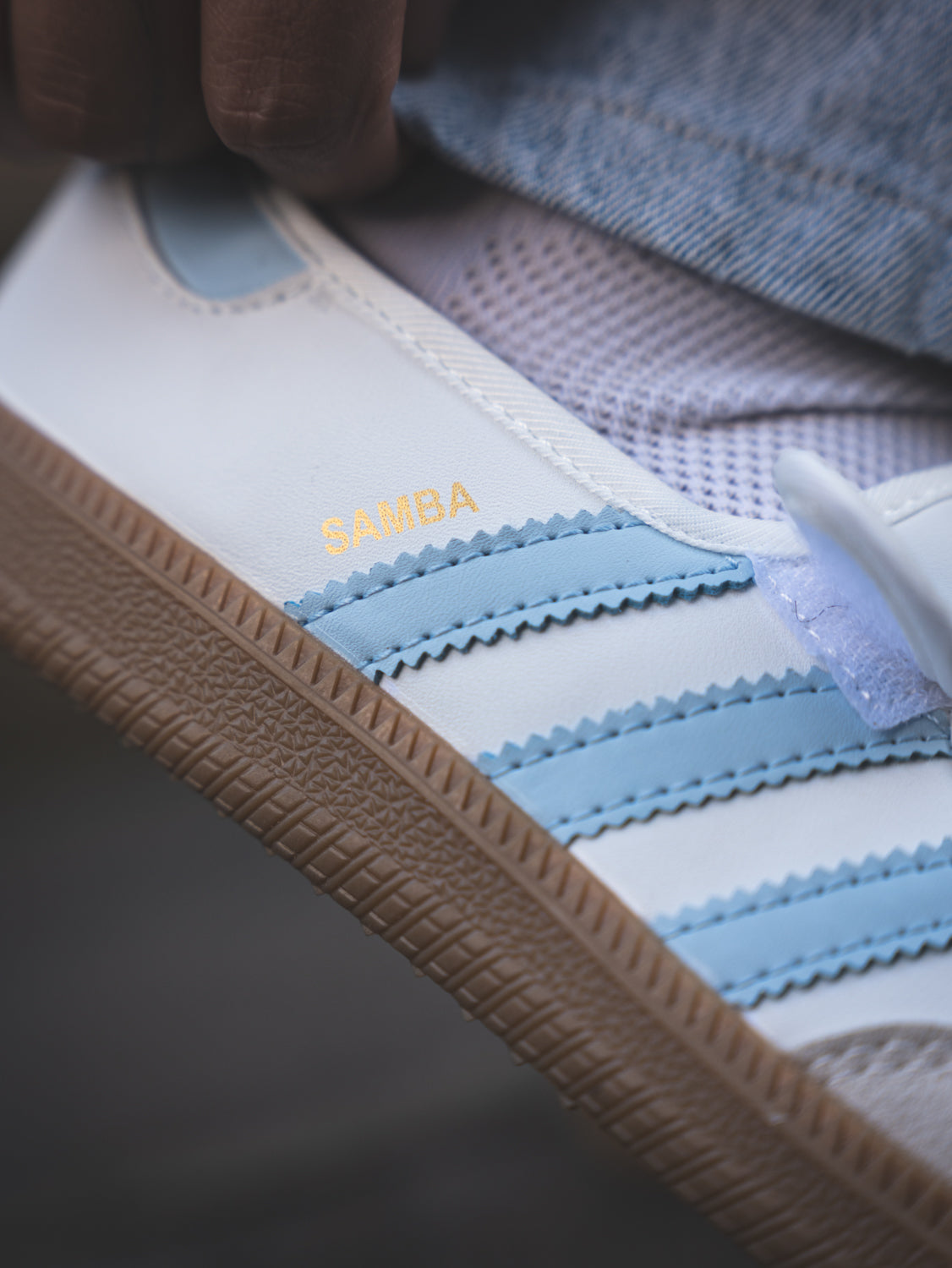 Adidas Samba Jane White/Baby Blue