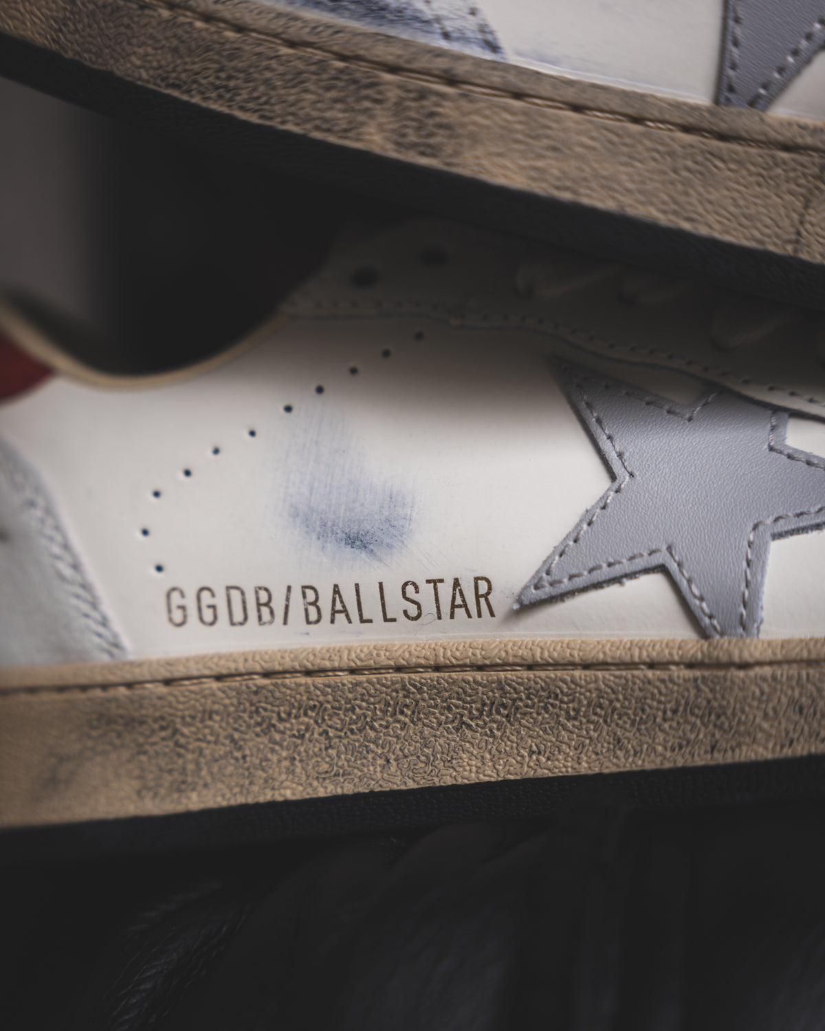 Golden Goose Ball Star Grey/Red