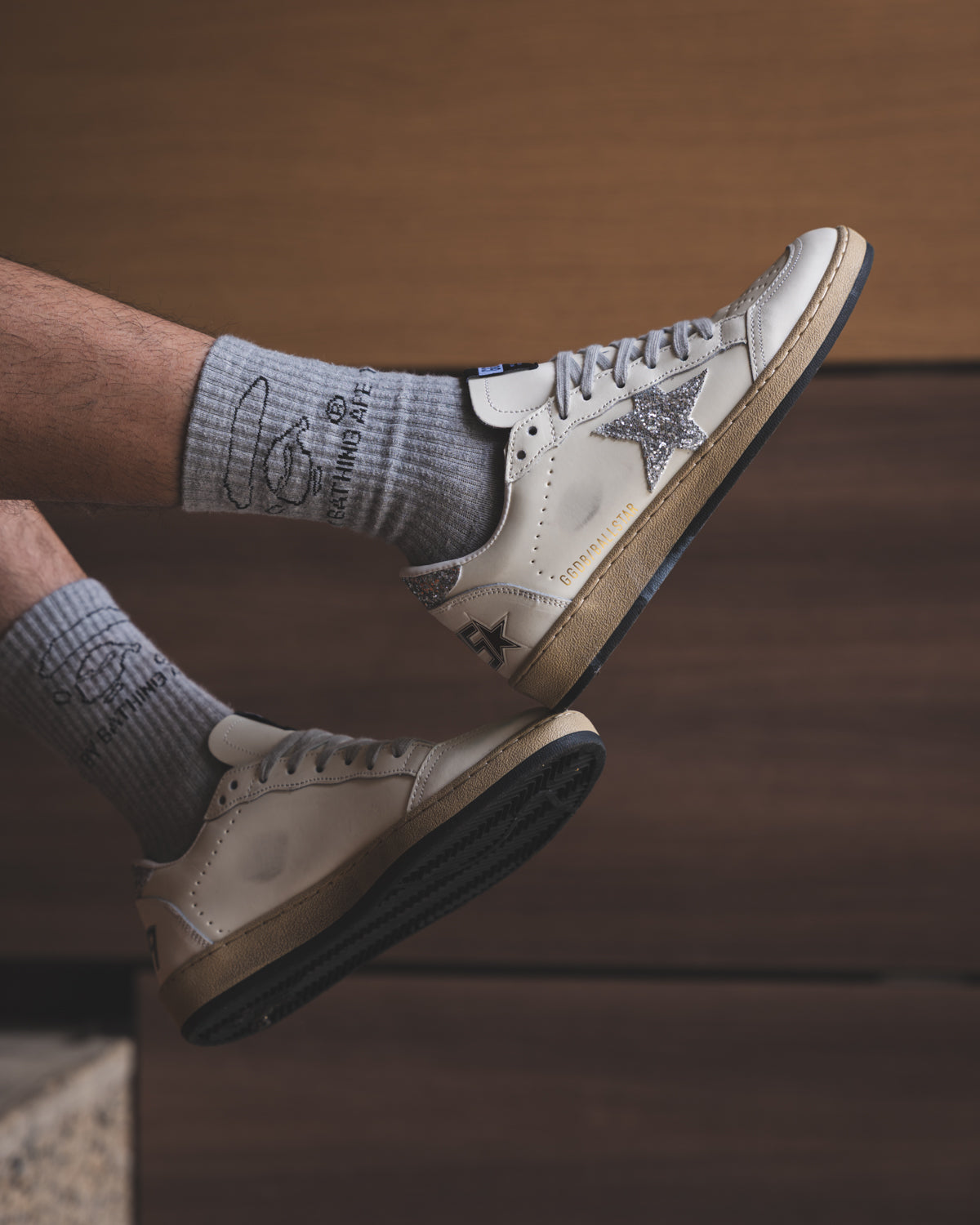 Golden Goose Ball Star White/Silver