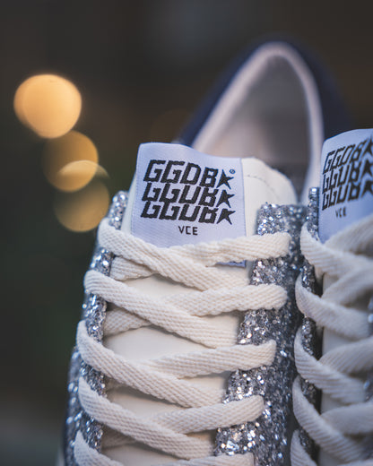 Golden Goose Ball Star Silver/Royal Blue