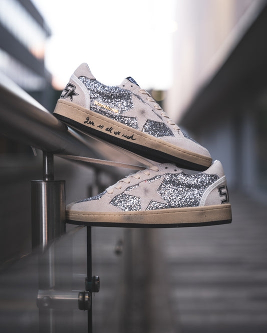 Golden Goose Ball Star Beige/Silver