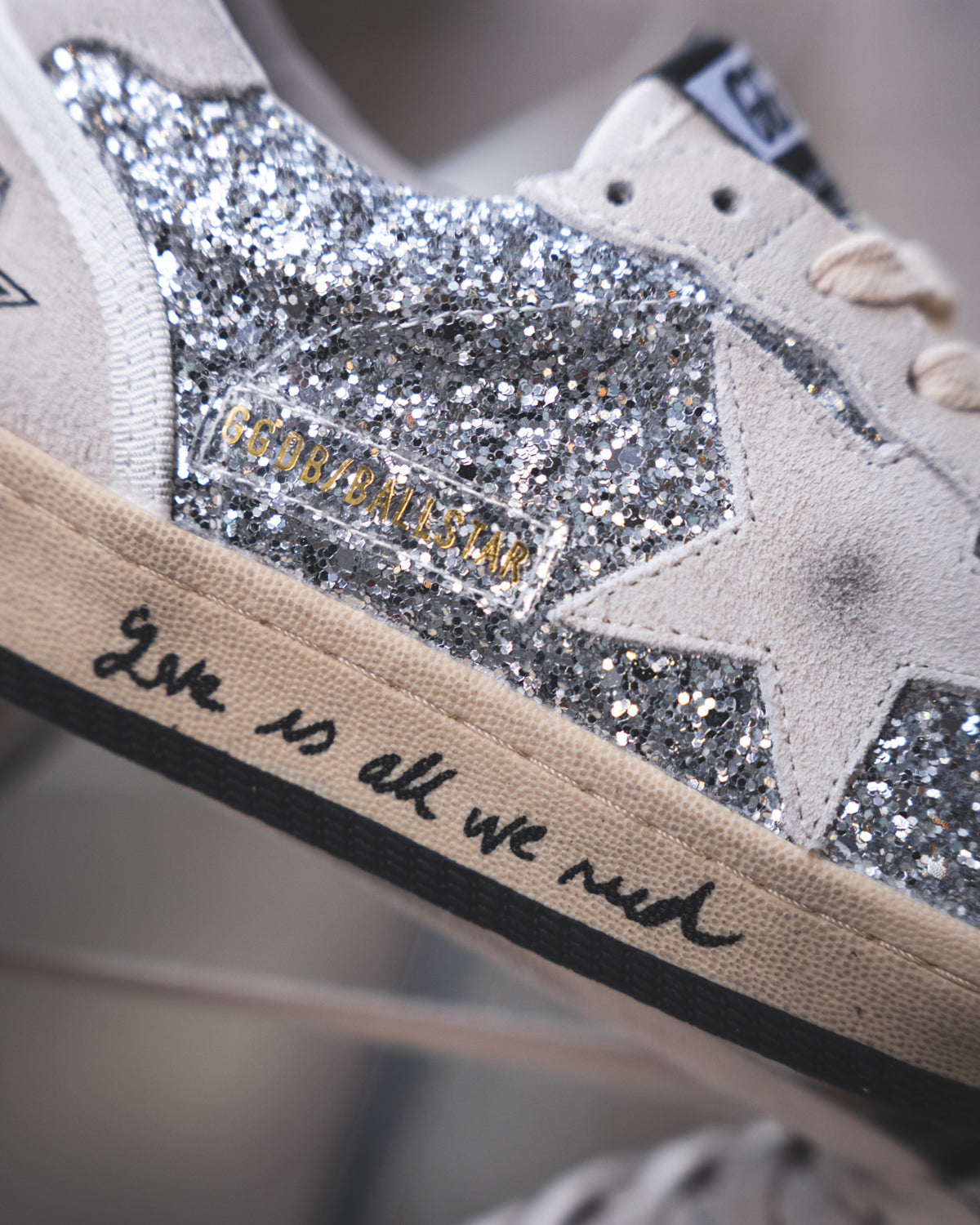 Golden Goose Ball Star Beige/Silver