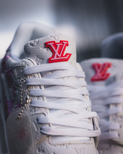 Lv Trainer Sneaker Cherry Blossom White