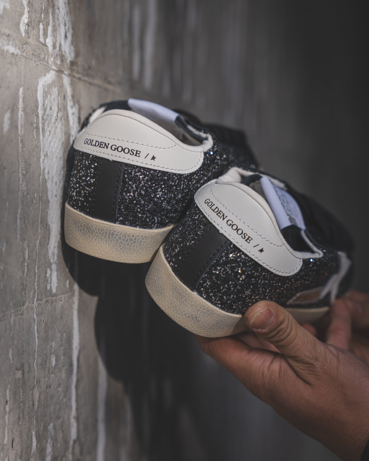 Golden Goose Super-Star Black Glitter