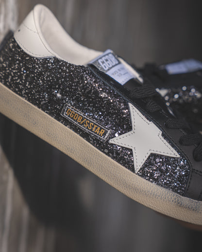 Golden Goose Super-Star Black Glitter