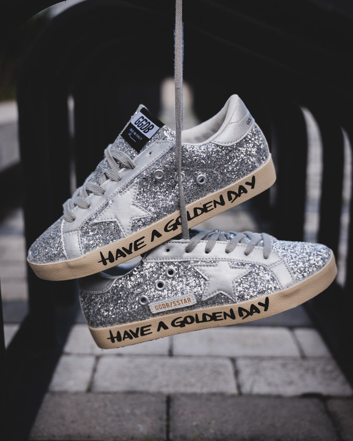 Golden Goose Have a Golden Day Silver Glitter