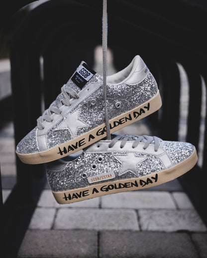 Golden Goose Have a Golden Day Silver Glitter