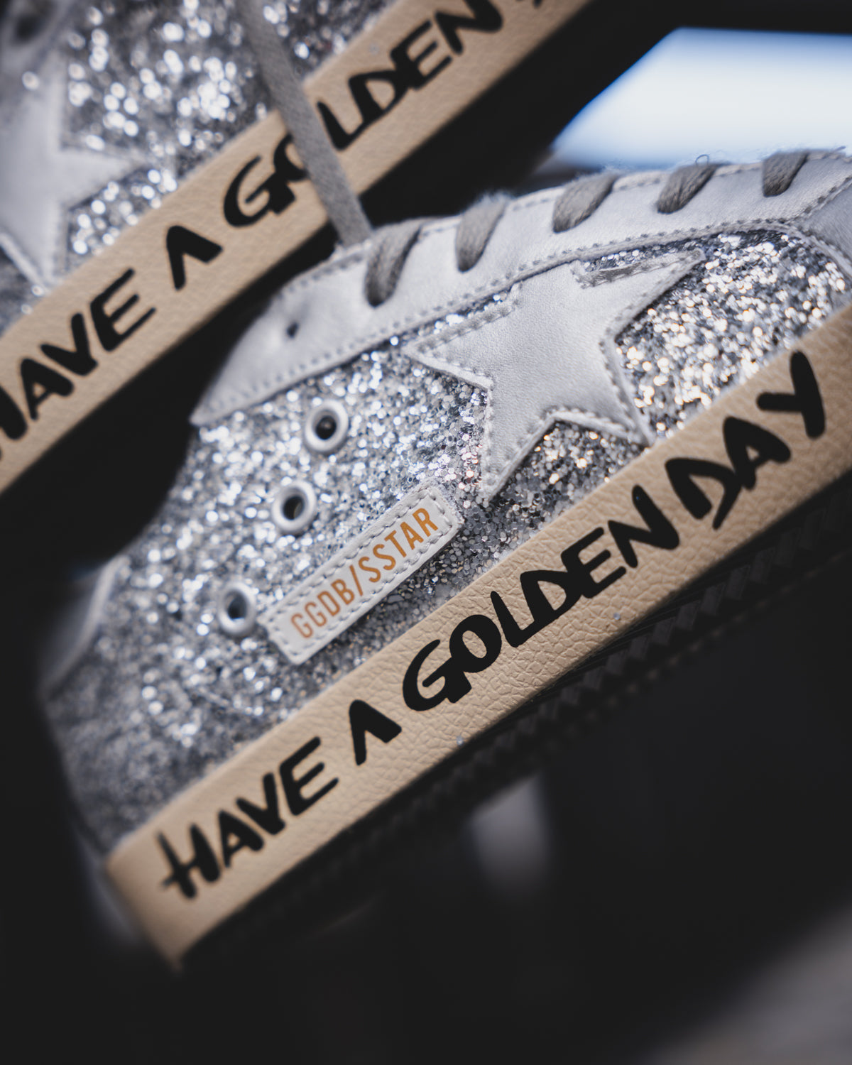 Golden Goose Have a Golden Day Silver Glitter