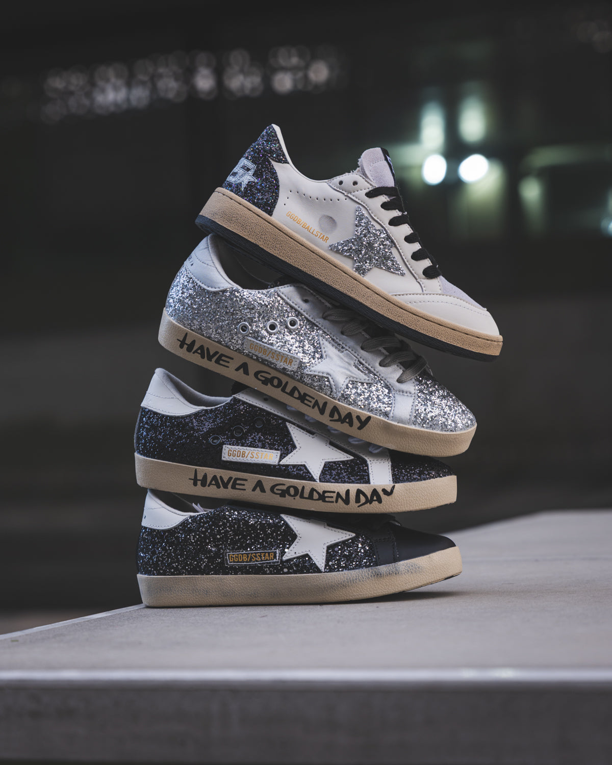 Golden Goose Ball Star White/Silver