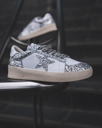 Golden Goose Ball Star White/Silver Glitter