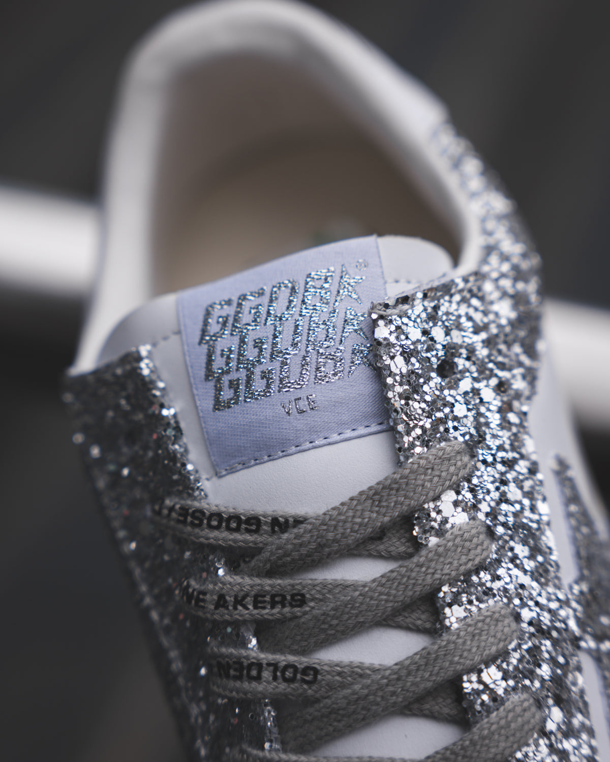 Golden Goose Ball Star White/Silver Glitter