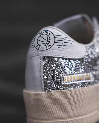 Golden Goose Ball Star White/Silver Glitter