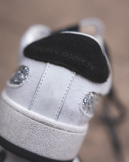 Golden Goose Ball Star White-Black/Silver Glitter