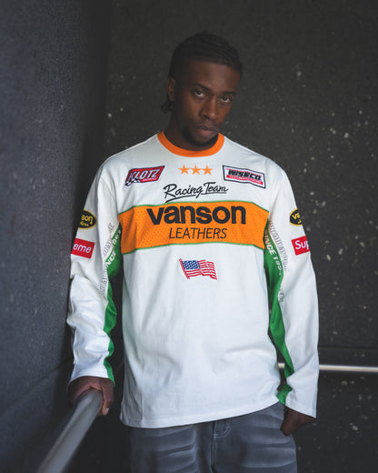 Camibuzo Supreme x Vanson Leathers White
