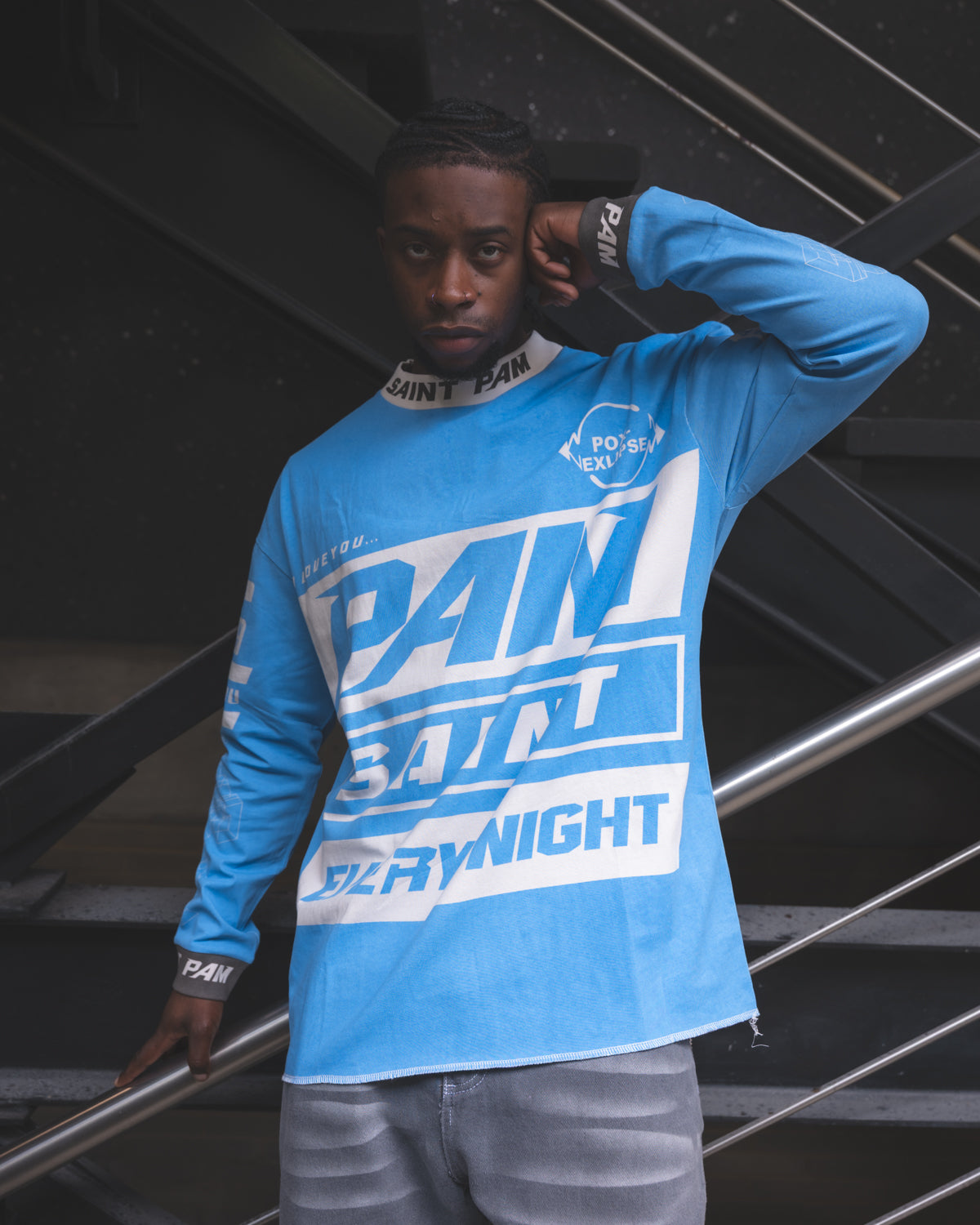 Camibuzo Saint Pam Ls Tee Blue
