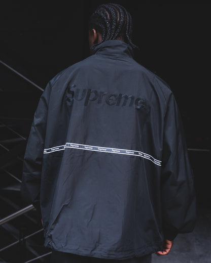 Conjunto Supreme Logo Taping Track Jacket Black