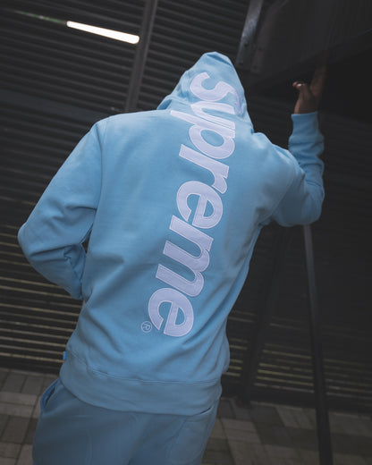 Conjunto Supreme Satin Applique Tracksuit Blue