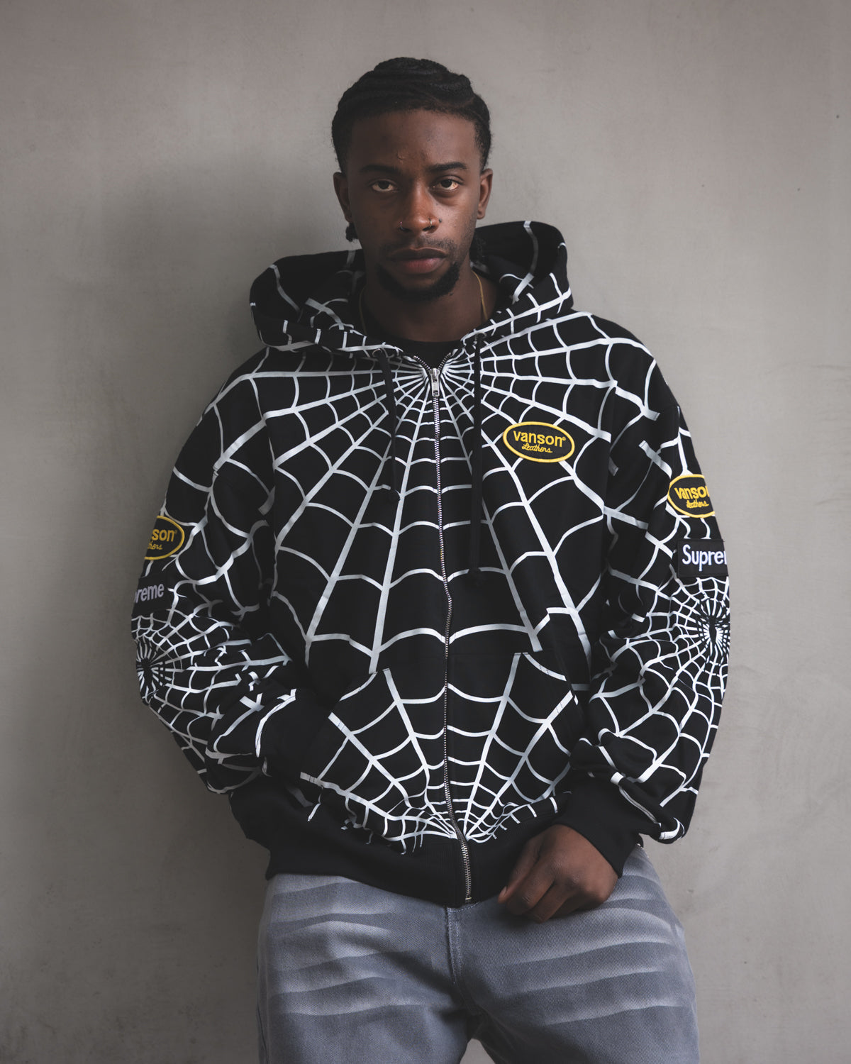 Chaqueta  Supreme x Vanson Leathers x Marvel Spider-Man