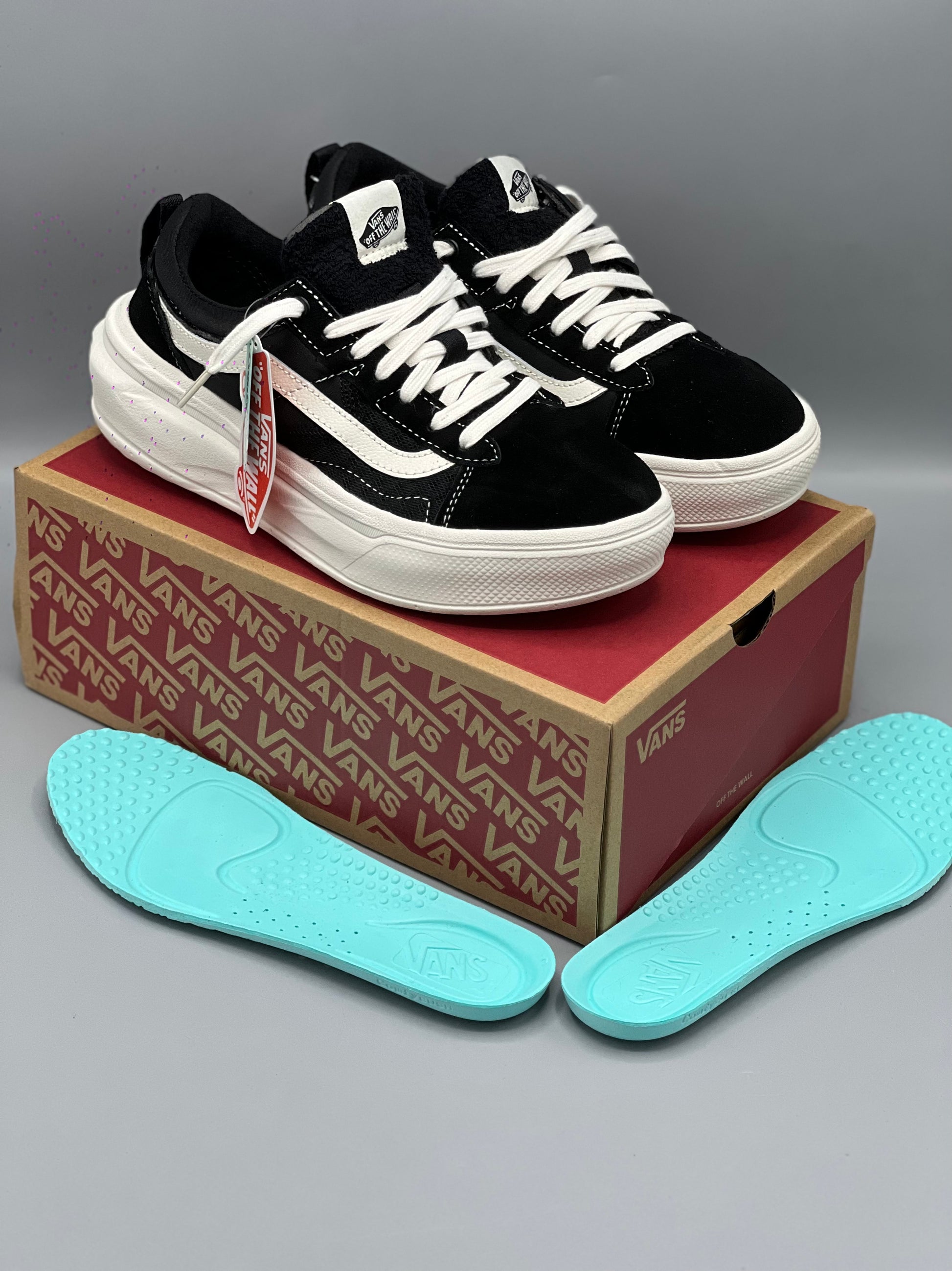 Vintage Vans Vans No Estados Unidos Zapatillas De Skate Con Diseño De Cuadros En Blanco Y Negro Old Skool De VANS De Finales De Los 90 En Caja, Para