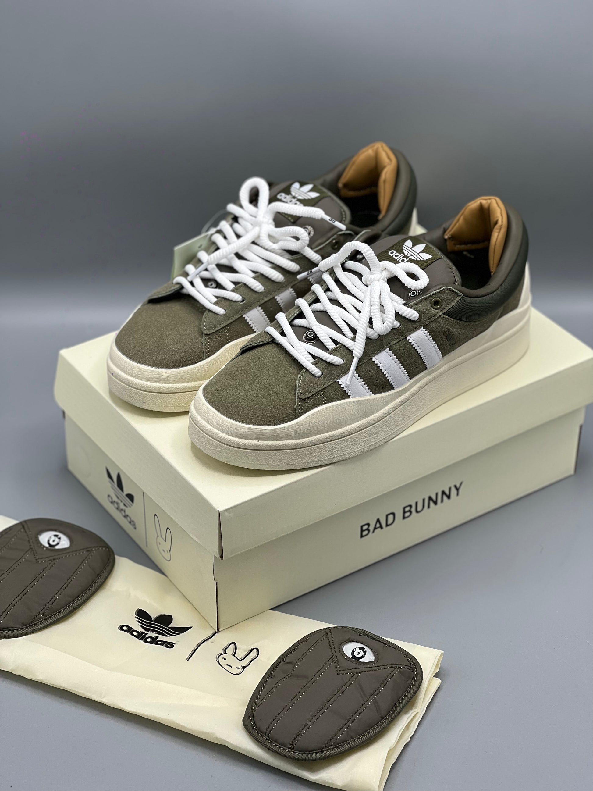 Adidas campus x bad bunny Wild moss FEIDCLOTHES Adidas campus x bad bunny Wild moss FEIDCLOTHES